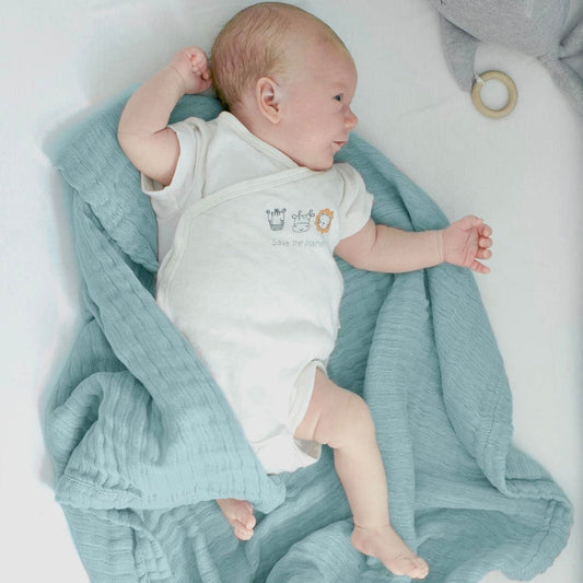 4 in 1 Muslin Blanket | Jade Green