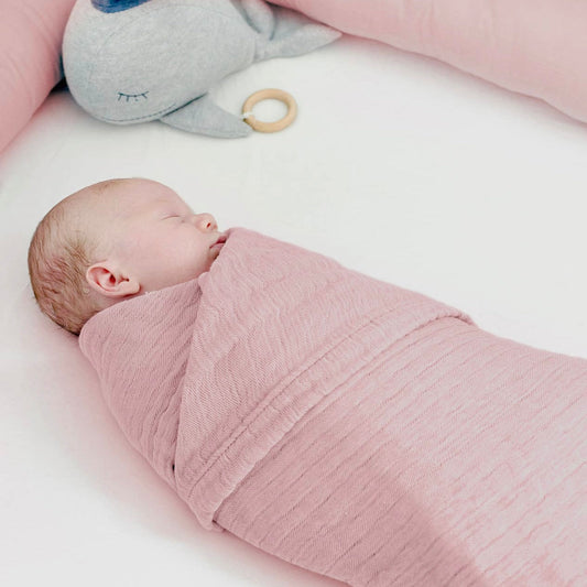 4-in-1 Muslin Blanket | Dusky Pink